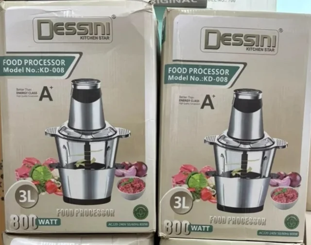 خردکن دسینی مدل KD-008 ظرفیت ۳ لیتر دو کاسه